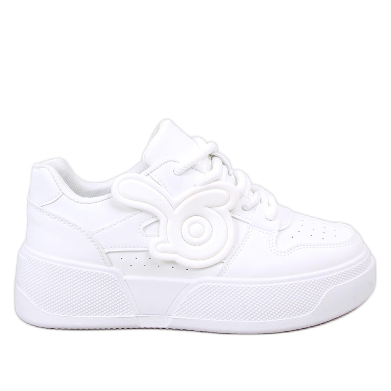 Zapatillas deportivas de mujer con plataforma, blancas. blanco Zapatillas deportivas de mujer con plataforma, blancas. blanco