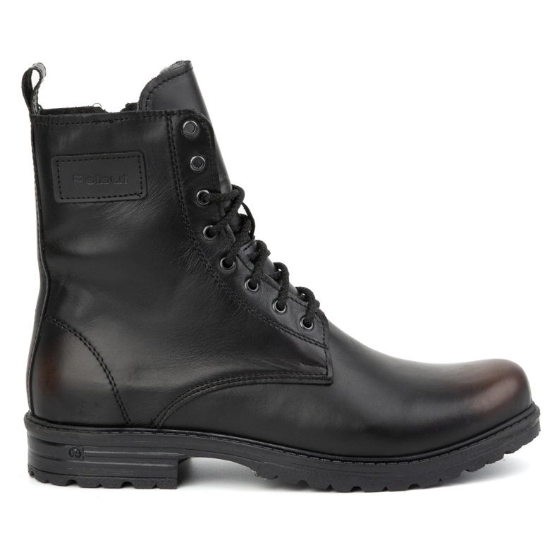 Polbut Botas militares para hombre, piel polaca, 2118S kabir negro