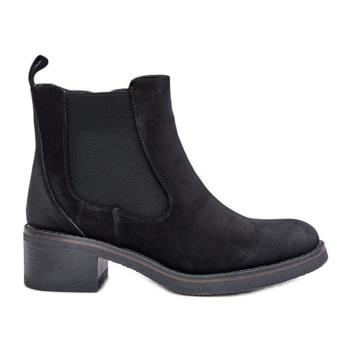 Botas Chelsea para mujer Cálido Tacón bajo Cremallera Negro