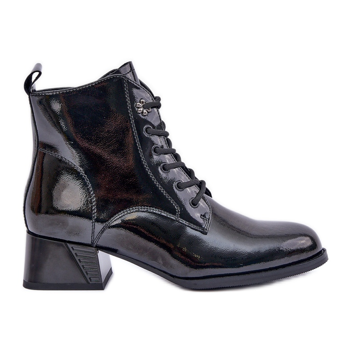 S.Barski Botines Piel Charol Aislados D&amp;A JC42-53 Negro