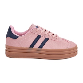 Zapatillas deportivas para mujer con plataforma, rosa rosado