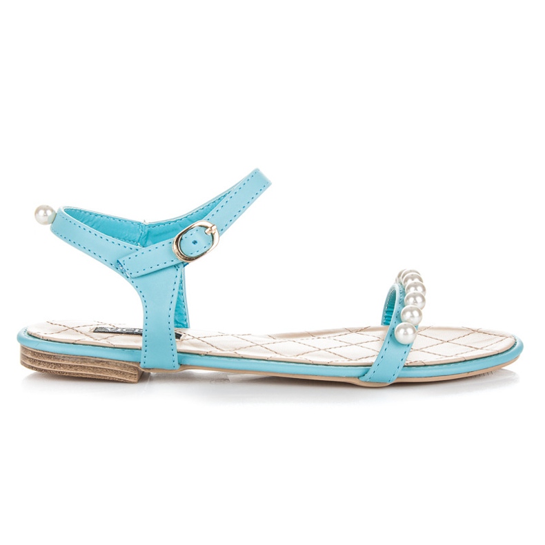 Vices Sandalias planas con cuentas azul