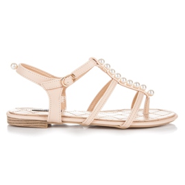 Vices Sandalias con estilo con perlas marrón