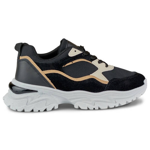 Zapatillas deportivas de mujer con suela gruesa, negro 9062-B Zapatillas deportivas de mujer con suela gruesa, negro 9062-B