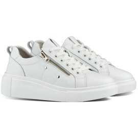 Deportivas mujer plataforma piel blanco GD-LX1001W Deportivas mujer plataforma piel blanco GD-LX1001W