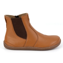 Olivier Botas Chelsea de mujer descalzas con cremallera, aislantes 1263 rojo naranja