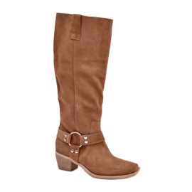 Zazoo Botas sin aislamiento de mujer con tacón alto 3444/O marrón
