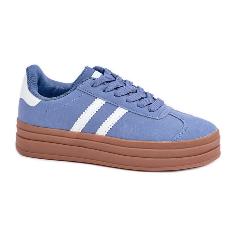 Calzado deportivo de mujer con plataforma EV-508, azul