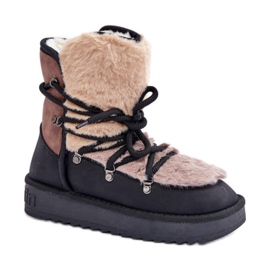Botas de nieve con aislamiento de piel D.Franklin DFSH370012 negro