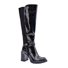 Botas de Mujer de Charol Da MR880-055 negro
