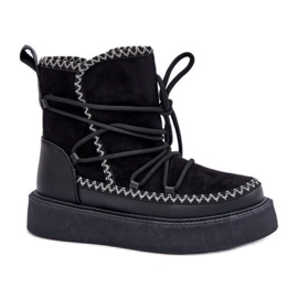 Botas de nieve aisladas para mujer MD1094-1 negro