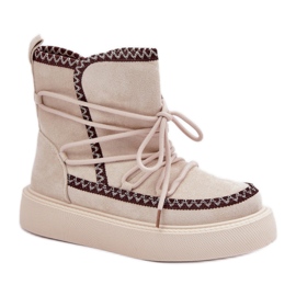 Botas de nieve aisladas para mujer MD1094-7, beige claro Botas de nieve aisladas para mujer MD1094-7, beige claro