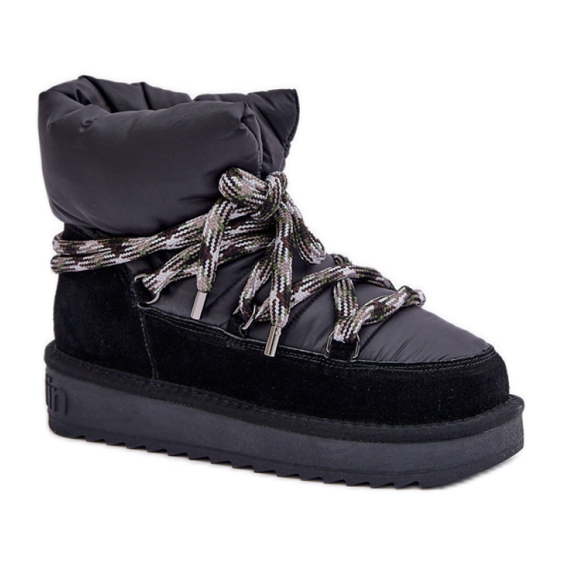 Botas de nieve forradas de pelo D.Franklin DFSH375003 negro y gris Botas de nieve forradas de pelo D.Franklin DFSH375003 negro y gris