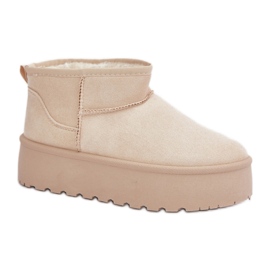 Botas de nieve para mujer aisladas con pelo TL242-8, beige