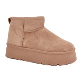 Botas de nieve mujer forradas de pelo TL242-63, beige