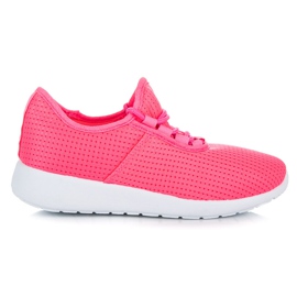 Mckeylor Zapatos deportivos de neón rosado