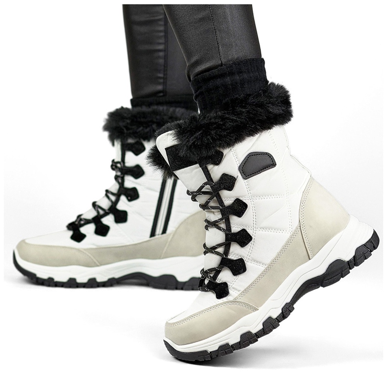 Botas de nieve altas con aislamiento, botas deportivas de invierno, botas de mujer con aislamiento, botas con aislamiento grueso blanco