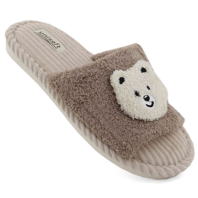 Zapatillas de estar por casa con decoración Unisoft 6646 beige