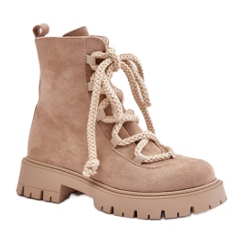 Botas Trapper para mujer con aislamiento NS539P, beige