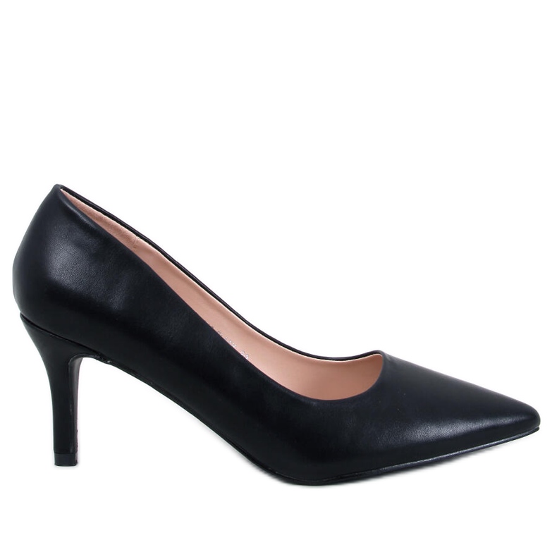 Zapatos de tacón para mujer con tacón bajo, negro.