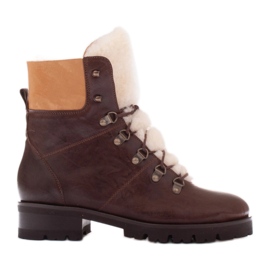 Marco Shoes Botas de Mujer Aisladas con Lana marrón