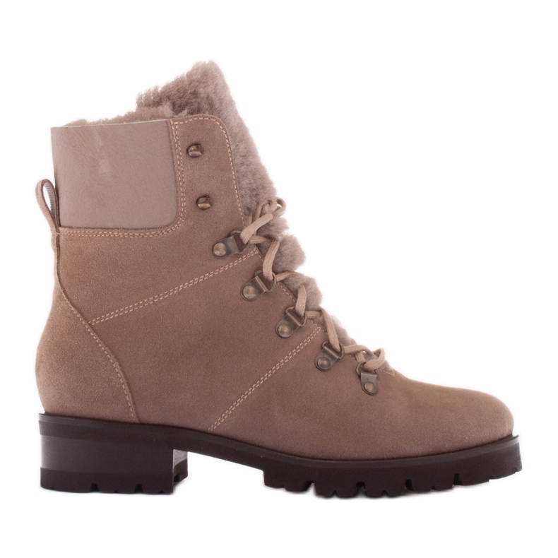 Marco Shoes Botas de Mujer Aisladas con Lana beige