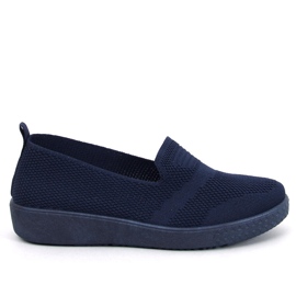 Zapatillas tipo calcetín para mujer, azul marino.