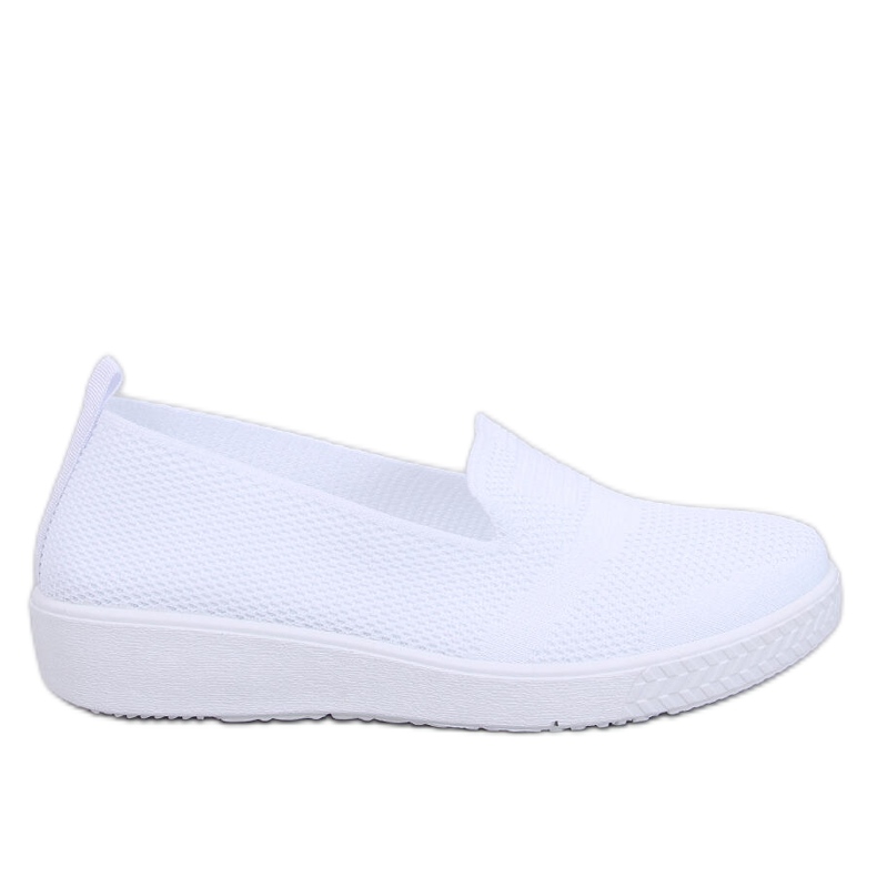 Zapatillas calcetín blancas de mujer. blanco