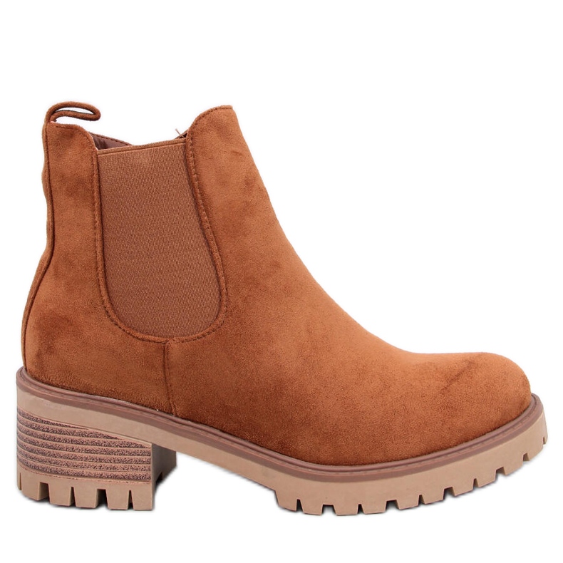 Botas Chelsea de ante camel marrón