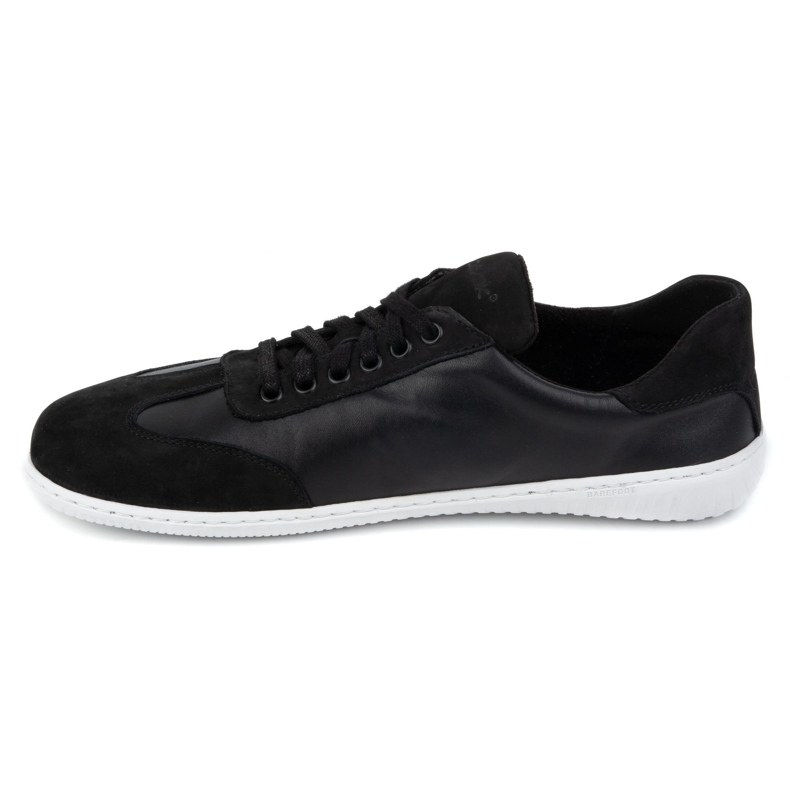 WASAK Zapatos de cuero minimalista de hombres descalzos 0742W Negro