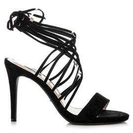 Vices Tacones altos de gamuza con ribete negro