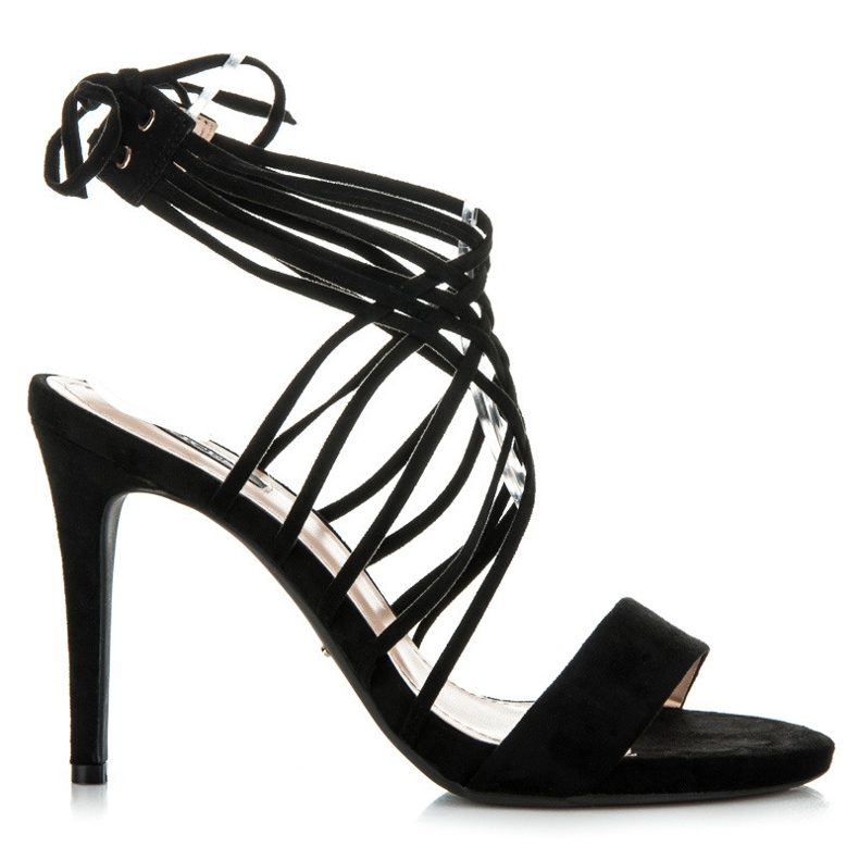 Vices Tacones altos de gamuza con ribete negro Vices Tacones altos de gamuza con ribete negro