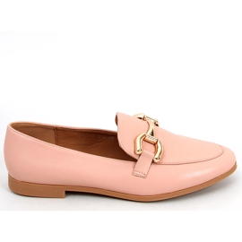 Mocasines con cadena color nude para mujer rosado