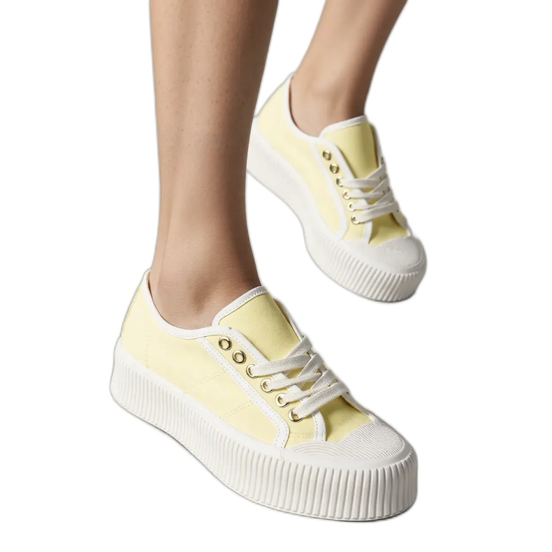Zapatillas mujer plataforma amarillas amarillo