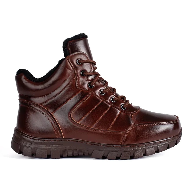Botas de invierno con aislamiento para hombre marrones. marrón Botas de invierno con aislamiento para hombre marrones. marrón