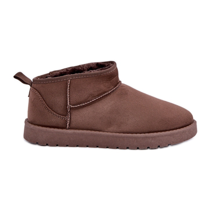 Botas de nieve bajas de ante ecológico marrón