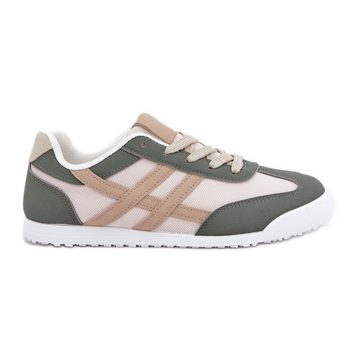 Zapatillas Bajas Mujer Zapatillas Beige y Verde