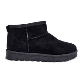 Botas de nieve para mujer confeccionadas en ante ecológico negro