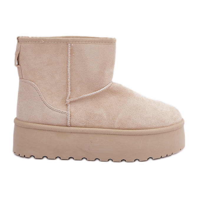 Botas de nieve con plataforma para mujer, beige claro Botas de nieve con plataforma para mujer, beige claro