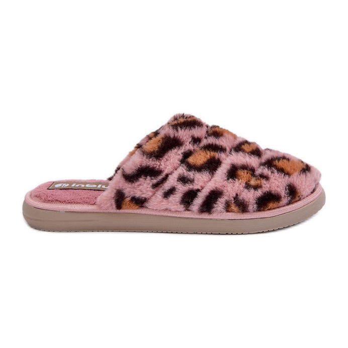 Pantuflas de Piel Mujer Leopardo Inblu EK000008 Rosa rosado