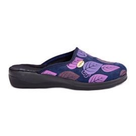Pantuflas de Mujer Con Hojas Inblu CU00005F Azul Marino Pantuflas de Mujer Con Hojas Inblu CU00005F Azul Marino