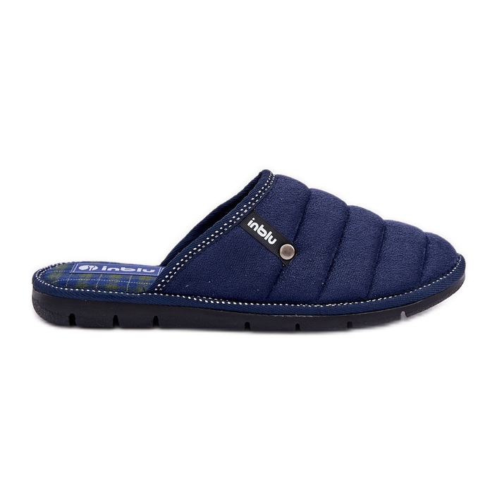 Inblu Zapatillas de estar por casa cómodas para hombre, azul marino