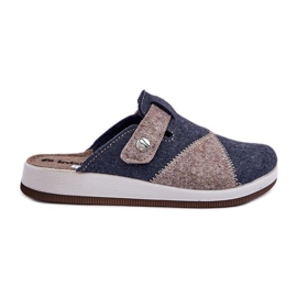 Inblu Pantuflas Preventivas Mujer, Gris y Azul Marino