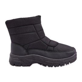 Botas de nieve para hombre con cremallera, forradas con pelo, negro