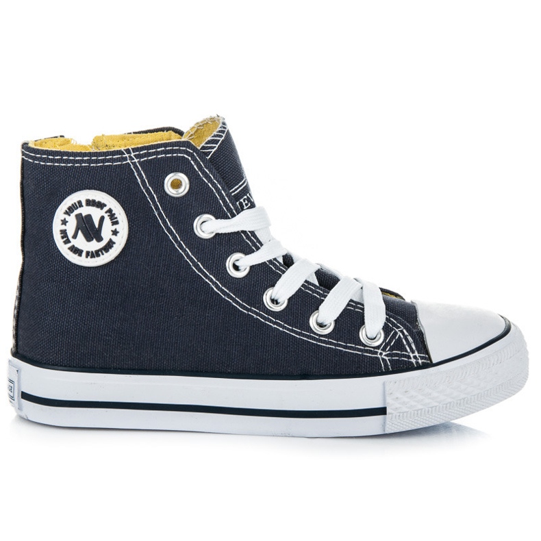 New Age Zapatillas para niños con cremallera azul marino