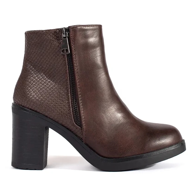Seastar Botines marrones con cremallera marrón