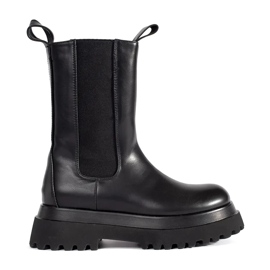 Seastar Botas Chelsea altas negras con plataforma. negro