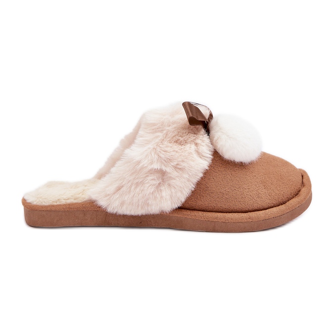 Pantuflas de mujer con pelo de camello beige Pantuflas de mujer con pelo de camello beige