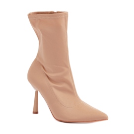 Botines mujer tacón beige Botines mujer tacón beige