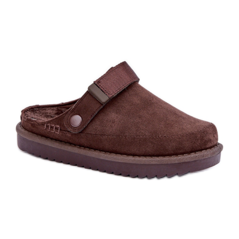 Zapatillas de casa mujer marrones con plataforma marrón